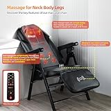 Ezencon Folding Massage Chair with Heat FR-M25D Full Body Massage Portable Adjustable Backrest Height Neck Position Suitable for Heights ranging from 59 inches to 79 inches