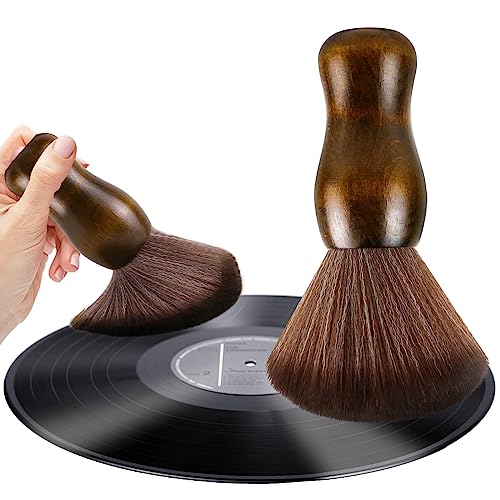 XQ XIAO QIAO Vinyl Record Cleaning Brush - Record Cleaner Brush - Anti Static Dust Cleaning Record Brush - Wooden Vinyl Brush - Record Player Accessories