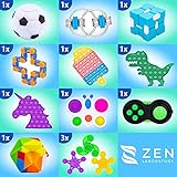 50 Pcs Fidget Toys Pack - Stocking Stuffers for Kids, Gifts for Kids, Party Favors - Adults Stress Relief Sensory Toy - ADHD Toys Bulk for Classroom Treasure Box Prizes - Pop Its