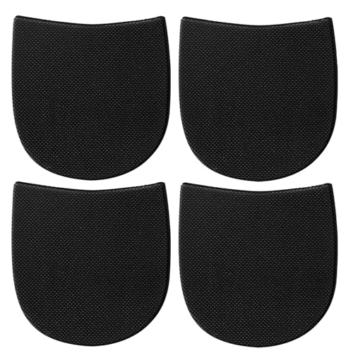 Shoe Repair Rubber Heels, Repair Heels Boot Heel Replacement Anti-Slip Heel Pads for Men's and Woman's 5/32 Inch (4mm) Thick, 2 Pairs Black