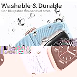 DaQin 10 Pack Stretchy Nylon Solo Loop Compatible with Apple Watch Bands for Women 40mm 41mm 42mm 38mm, Adjustable Braided Sport Elastic Strap for iWatch Bands Series 10 9 8 7 6 5 4 3 2 1 SE Ultra 2