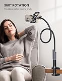 Lamicall Gooseneck Phone Holder for Bed - Cell Phone Mount Clamp Clip, Flexible Long Arm, Overhead Mount for Desk Headboard Bedside, for iPhone 16 Pro Max, 15 Pro Max, 14 Plus, 13 Mini & 4-7" Phone