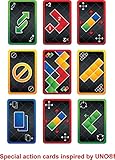 Mattel Games Blokus Shuffle UNO Edition Strategy Board Game, Family Game with Colorful Pieces and UNO-Themed Action Cards