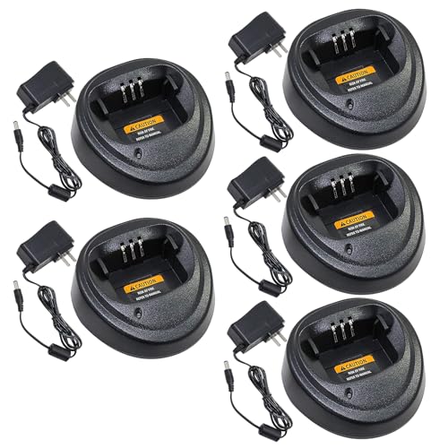 Teseko 5-Pack CP200D WPLN4137 WPLN4138 Charger for Motorola CP200 CP340 CP360 CP380 CP040 CP140 PM400 PR400 NNTN4496 NNTN4497 NNTN4970