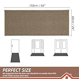 BEQHAUSE Dirt Trapper Door Mat 24" x 60", Non-Slip Washable Doormats Entrance Mat, Dirt Resistant and Absorbent Welcome Mat, Low Profile Floor Mats for Front Back Door and Entryway, Taupe