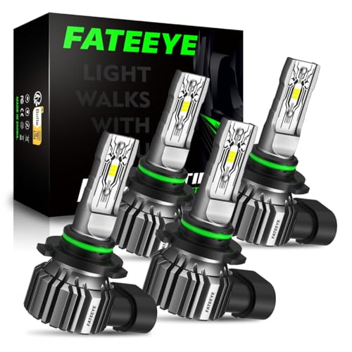 FateEye 9005 9006 LED Light BulbsK 9005/HB3 High Beam 9006/HB4 Low Beam Bulb LED Fog Light Kit, 1:1 Size, Plug and Play, HB3 HB4 Fog Bulbs