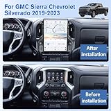 XUENAV Android Car Radio for GMC Sierra Chevrolet Silverado 2019 2020 2021 2022 2023 Touch Screen Replacement Stereo Upgrade Android auto Wireless Apple carplay GPS Navigation Head Unit