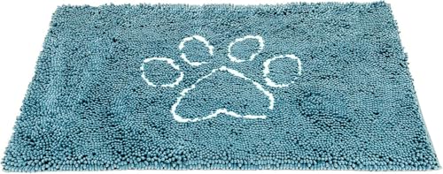 Dog Gone Smart Dirty Dog Doormat - Fast Drying Rug with Super Gripper Backing for Clean Floors - Super Absorbent and Machine Washable Mat for Muddy Paws - Pacific Blue