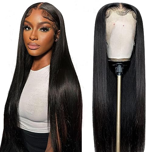 ALI PANDA 250% Density 30 Inch 13x6 Lace Front Wigs Human Hair Straight HD Lace Front Wigs Human Hair Pre Plucked 100% Human Hair Glueless Wigs Human Hair For Black Women with Baby Hair