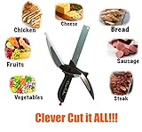 Clever Cutter 2-in-1 Knife & Cutting Board- The Original Quickly Chops Your Favorite Fruits, Vegetables, Meats, Cheeses & More in Second, Replace your Kitchen Knives and Cutting Boards