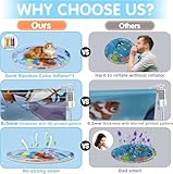 Water Sensory Play Mat for Cats, Thickened Inflatable Cat Water Play Mat, Interactive Cat Water Mat Toys for Bored Indoor Cats, Cat Splash Play Mat Pet Water Sensor Mat for Cats Fish Toy, TropicalFish