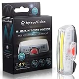 Bike Front Safety Light USB Rechargeable by Apace - Powerful LED Bicycle Headlight to Be Seen w/Bright 200 Lumens Output for Optimum Cycling Visibility