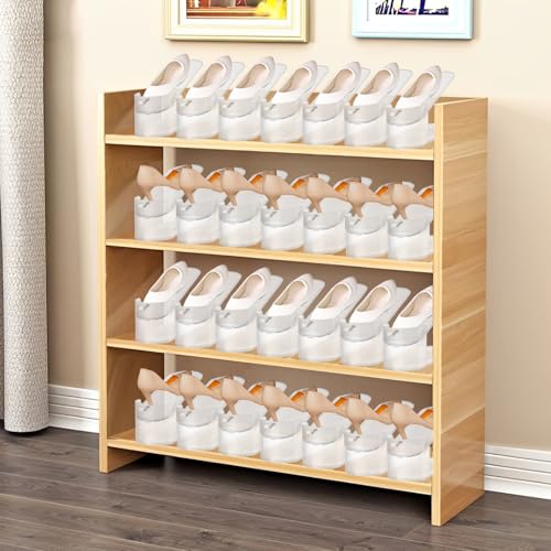 TOOKNIN 20Pack Clear Shoe Slots Organizer for Closet,Adjustable Shoe Rack Holder Shoe Space Savers Shoe Racks for Closet Organization(Clear)