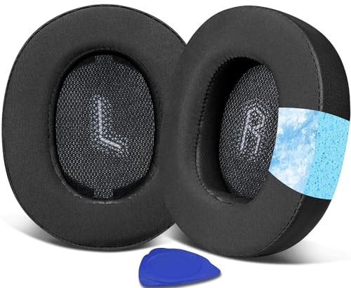 SOULWIT Cooling Gel Replacement Earpads for JBL E55BT(E55 BT) Over-Ear Wireless Headphones, Ear Pads Cushions with Noise Isolation Foam - Black