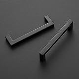 Ravinte 30 Pack 5 Inch Kitchen Square Cabinet Handles Matte Black Pulls Drawer Hardware for Cabinets Cupboard