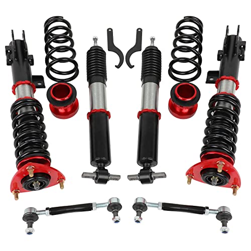 cciyu Coilover Damping Adjustable Lowering Kit Fit for Ford for Mustang 2015-2020 Suspension Shock Absorbers Adjustable Coilovers