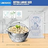 LIMOEASY Iced Salad Bowl, 4.5 Qt Large Chilled Serving Bowl with Lid for Parties, Ice Bowls to Keep Veggie, Fruit, Potato, Pasta Cold, Unique Gift for Women