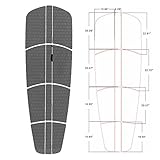 Abahub 12 Piece Surf SUP Deck Traction Pad Premium EVA with Tail Kicker 3M Adhesive for Paddleboard Longboard Surfboard Gray