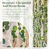 Lfasww Vines with Lights 240 LED Eucalyptus Garland with Lights with Remote, Curtain Lights for Bedroom Home Kitchen Office Wedding Wall Decor