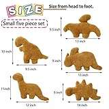 Isaacalyx 5 Packs Dino Nugget Pillow Plush, Soft Dinosaur Chicken Nuggets Pillow for Birthday Gifts, Dinosaur Theme Party Decorations (5 Packs Dino)