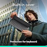 Logitech Keys-to-GO 2 Portable Bluetooth Tablet Keyboard with Built-in Cover, Slim & Compact Wireless Keyboard for Windows, Android, Linux, iPad, iPhone, Mac, Apple TV - Graphite