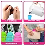 Umigy 24 Pcs Silicone Collapsible Cup Without Lids Travel Portable Foldable Cup Colorful Reusable Collapsible Shot Cup Expandable Drinking Cup for Kids Traveling Outdoor Hiking, 12 Colors