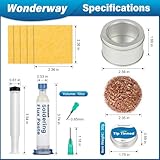 Solder Iron Tip Cleaner, Brass Cleaning Wire, Cleaning Sponge, Soldering Tip Cleaner & Solder Flux，Supplied By Wonderway