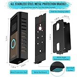 Anti-Theft Doorbell Mount with Adjustable Angle(45-135 Degrees),Upgraded Steel Metal Bracket for Ring Battery Video Doorbell 2/3/4/(2020 Release)/(2024 Release)/Plus/Pro Cover Holder Not Block Sensor