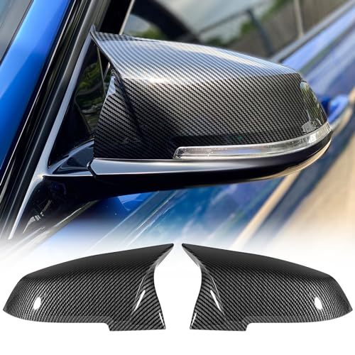ACLONG Carbon Fiber Mirror Cover Caps Rearview Side Mirror Covers Compatible with BMW F20 F21 F22 F30 F31 F32 F36 F87 E84 GT 3GT X1 M2 M3-1Pair