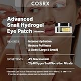 COSRX Advanced Snail Mucin Hydrogel Eye Patch + Peptide Collagen Hydrogel Eye Patch, Korean Skin Care