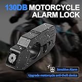 OPSOOPI Motorcycle Lock, Heavy Duty Motorcycle Grips Lock 130db Alarm Anti Theft Throttle Lock for Motorcycles Scooter Moped ebikes Dirt Bike with Box (Black)