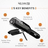 Split-Ender Pro Hair Cutter Fix Automatic Split End Remover for Treatment of Frizzy, Dry, Damaged, Colored, Broken, Curly, Straight or Bleached Hair Types, Women Beauty Hair Styling Tool - Black