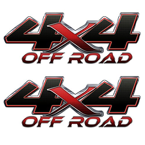 4x4 Carbon Red Off Road 2 Pack Decal #FE411