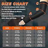 Hiball Lymphedema Medical Compression Arm Sleeve with Gauntlet, 20-30 mmHg Graduated Compression Full Arm Support for Women Men, Long Pressure Arm Hand Brace for Arthritis, Bursitis, Edema, Nerve Pain