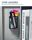 QYH Magnetic Pen Holder 4 Pack Pencil Locker Organizer Accessories for School and Office, Black