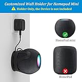 PlusAcc for HomePod Mini Wall Mount - Holder Mount Compatible with Homepod Mini, No Muffled Sound, with Cord Management, Space Saving Accessories for Home Pod Mini (2Pack Black)