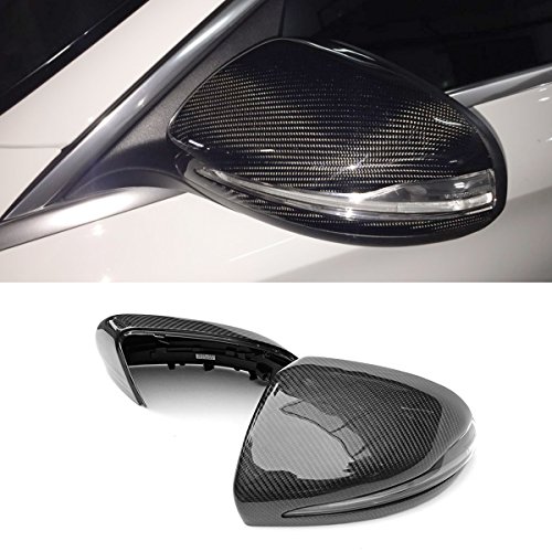 W205 Carbon Fiber Mirror Cover with LED Light - For C, S, E, GLC & C-Class