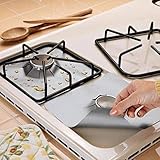 4Pcs Reusable Foil Gas Hob Range Stovetop Burner Protector Liner Cover For Cleaning Kitchen Tools