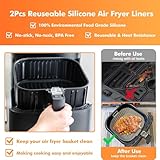 Air Fryer Accessories Fit for Instant Vortex Plus 6 Quart Air Fryer, Cosori 5.8QT 6QT, PowerXL 7QT, Gourmia, Nuwave, Cuisinart, Including Rack & Skewers, Etc