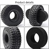 Rchobbytop 4PCS 1.9 Inch Tires OD 5 Inch / 128mm Rubber Tyres with Foam Inserts for 1/10 RC Rock Crawler Axial SCX10 SCX10 II 90046 90047 SCX10 III AXI03007 TRX6 TRX4 RC4WD D90 D110