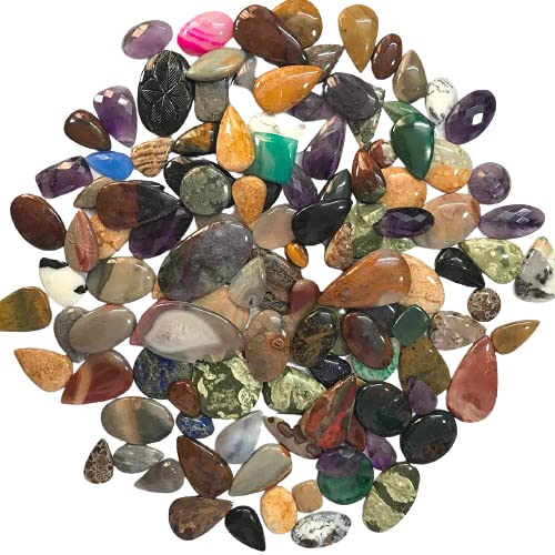 250 carats Natural Mix Semi Precious Gemstones Wholesale Cabochons Lot, Jewelry Making Loose Stones, Decor Specimen, DIY, Wire Wrapping, Healing Crystals, Bulk Gemstone, 6 to 8pcs