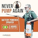 PetraTools 2 Gallon Battery Powered Sprayer - HD2000-S Electric Sprayers in Lawn and Garden with Easy-to-Carry Strap, Weed Sprayer, Electric Sprayer 2 Gallon with Long Battery Life - 2 Gallon