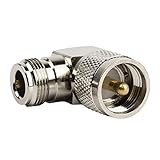 Eagles (Pack of 2 N Female to UHF Male 90 Right Angle Connetor Adapter, PL-259 Right Angle Connector Coaxial Coax Adapter