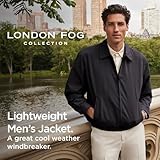 LONDON FOG Men's Auburn Zip-Front Golf Jacket (Regular & Big-Tall Sizes), Black, Large