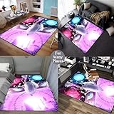 Anime Rug Thickened Non-Slip Cartoon Manga Carpet Large Sizes Area Rugs Door Mats for Bedroom Living Room Gaming Room 24x36 inch