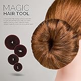 FANDAMEI Hair Accessory Set: 20 Invisible Nets, 4 Donut Makers, 5 Elastics, 20 Bobby Pins (Brown)