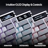 ASUS ROG Azoth 75% Wireless DIY Custom Gaming Keyboard, OLED Display, Three-Layer Dampening, Hot-Swappable ROG NX Snow Switches & Keyboard Stabilizers, PBT Keycaps, RGB-White