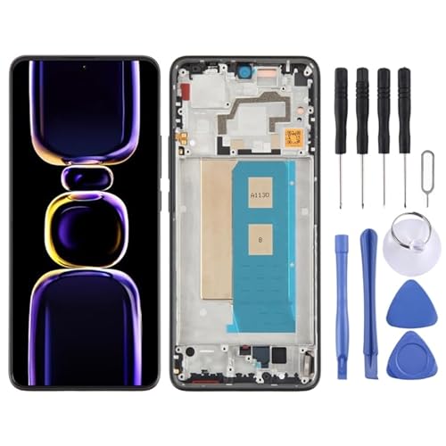 YUNCHATW Mobile Screen Replacement for Xiaomi Poco F5 Pro AMOLED Material LCD Screen Digitizer Full Assembly with Frame LCD Screen