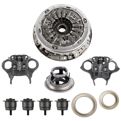 Hemipors 6DCT250 Auto Transmission Dual Clutch Drum with Release Forks Bearing Kit Clutch Kit Compatible with 2011-up Ford Focus Fiesta B-MAX EcoSport Replace DPS6 602000800