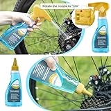 focopot Bike Cleaning Kit Including Bicycle Chain Cleaner Degreaser,Cycling Chain Lube,Bike Cleaner Brush Tool,Chain Scrubber,Suitable for Mountain/MTB,Ebike/E-Bike,Road Bike and Trail Bikes